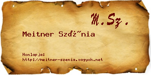 Meitner Szénia névjegykártya